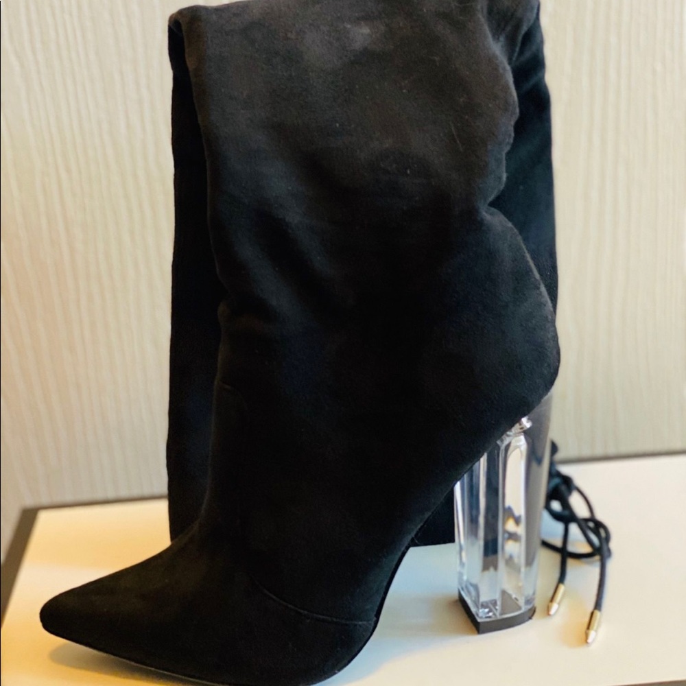Suede Heel Boots